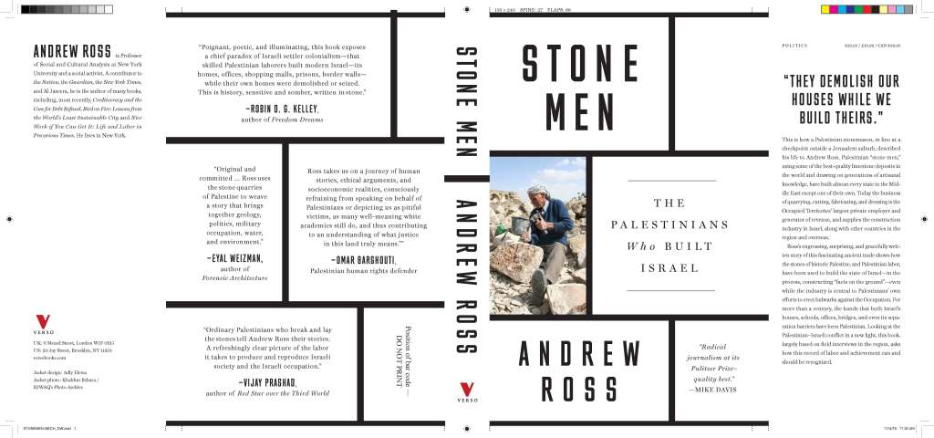 Stone Men: The Palestinians Who Built Israel – A Book Talk by Andrew Ross